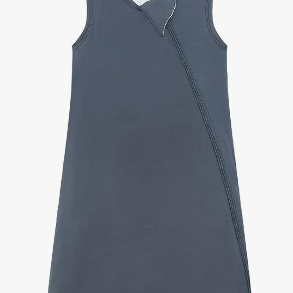 Toddler Gray Sleeveless Jumper with Asymmetrical Neckline 18/36 months.